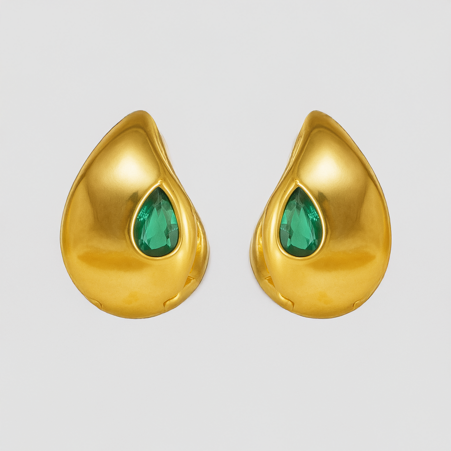 Green Drop Earrings