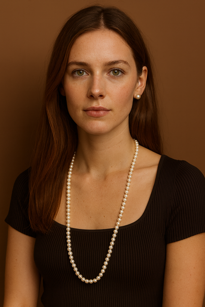 Premium Long Pearl Necklace
