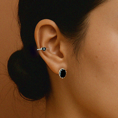 Black Stone Earrings