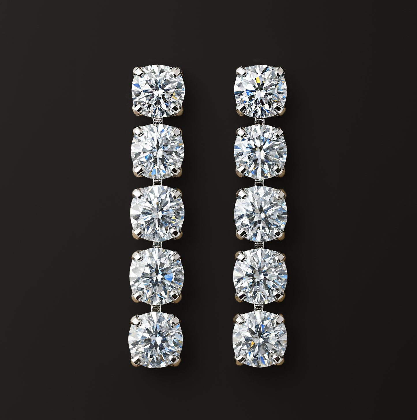 Gold Tennis Earrings 4mm