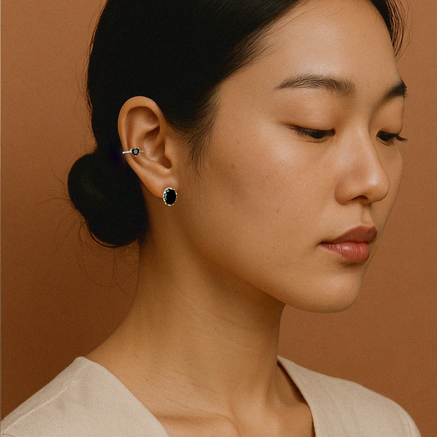 Black Stone Earrings