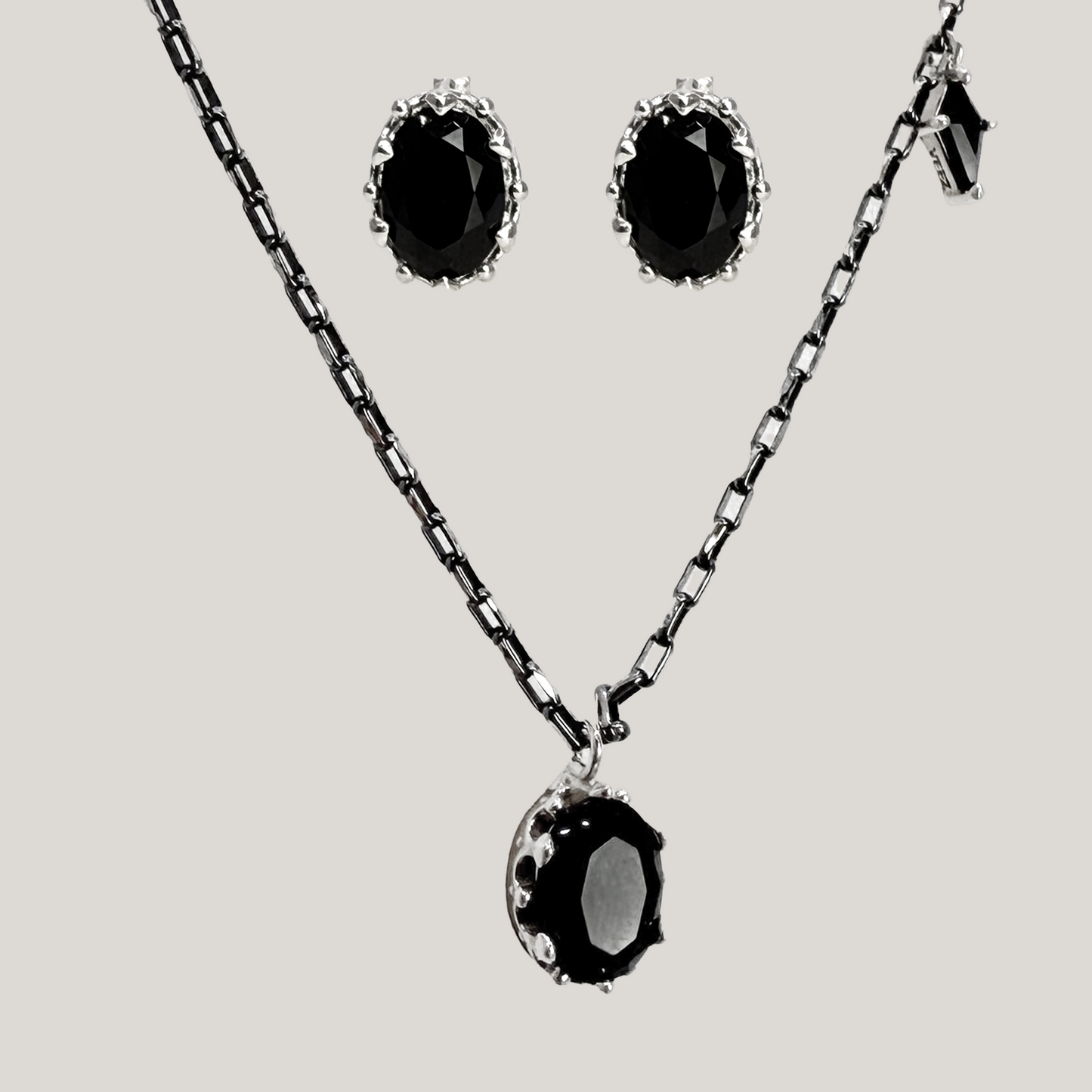 Black Stone Earrings