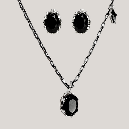Black Stone Earrings