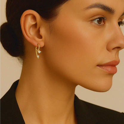 Double Crystal Earrings