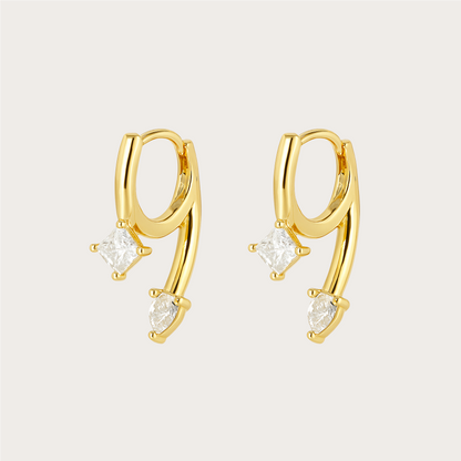 Double Crystal Earrings